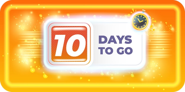 10 days to go banner design template