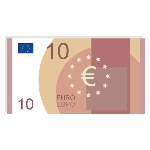 Vector 10 euro icon vector illustration