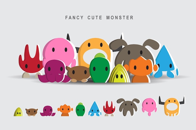 10 fancy cute monsters