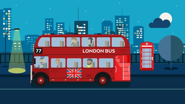 Vector 10 london bus vector for motion graphics