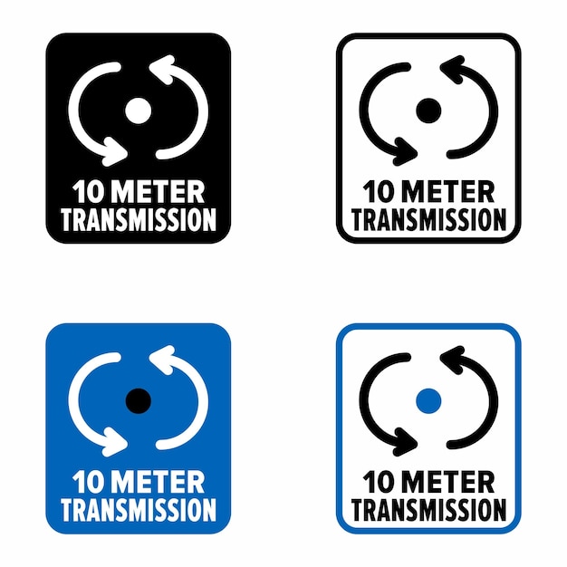 10 meter transmissie vector informatiebord