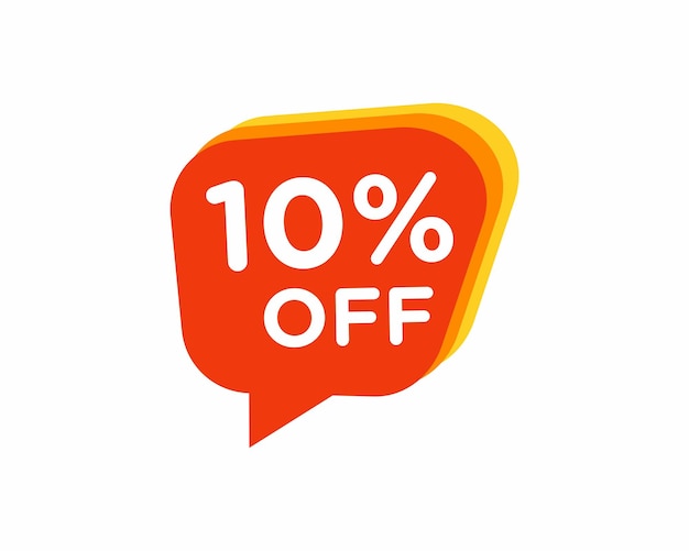 10 percent discount Sales Vector badges for Labels Stickers Banners Tags Web Stickers New offer Discount origami sign