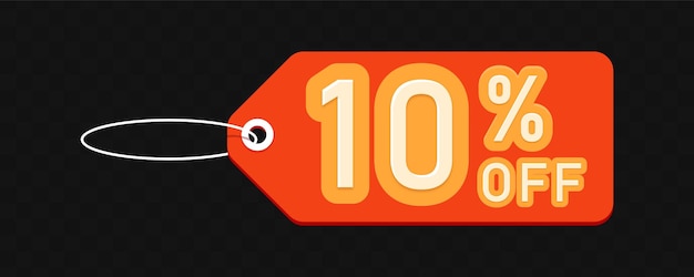 10 percent discount tag