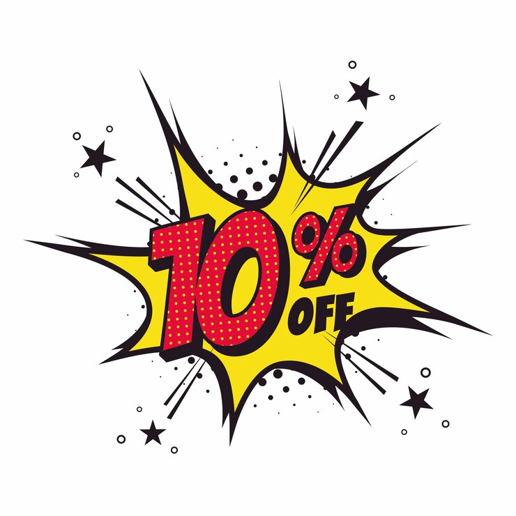 Vector 10%オフ コミックスタイル アート 特別オファー