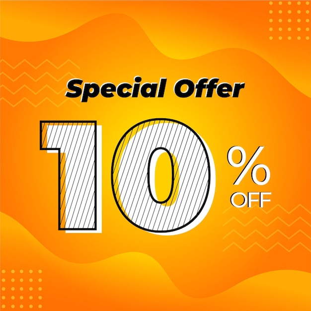 10 percent special offer sale banner