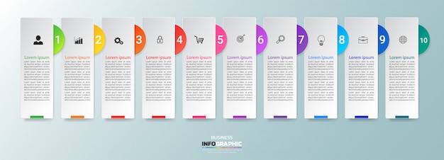 10 단계 Infographic 템플릿