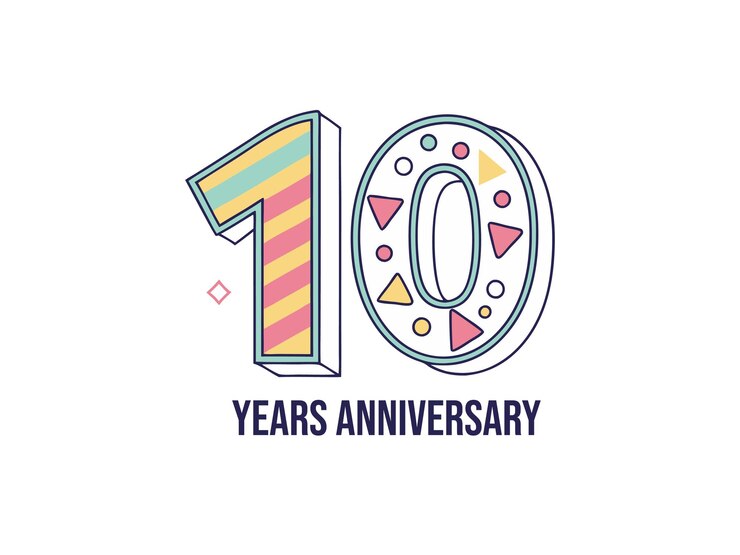 Вектор логотип 10-й годовщины