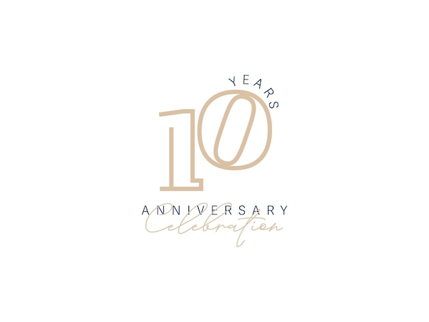 Vector 10 years anniversary template design