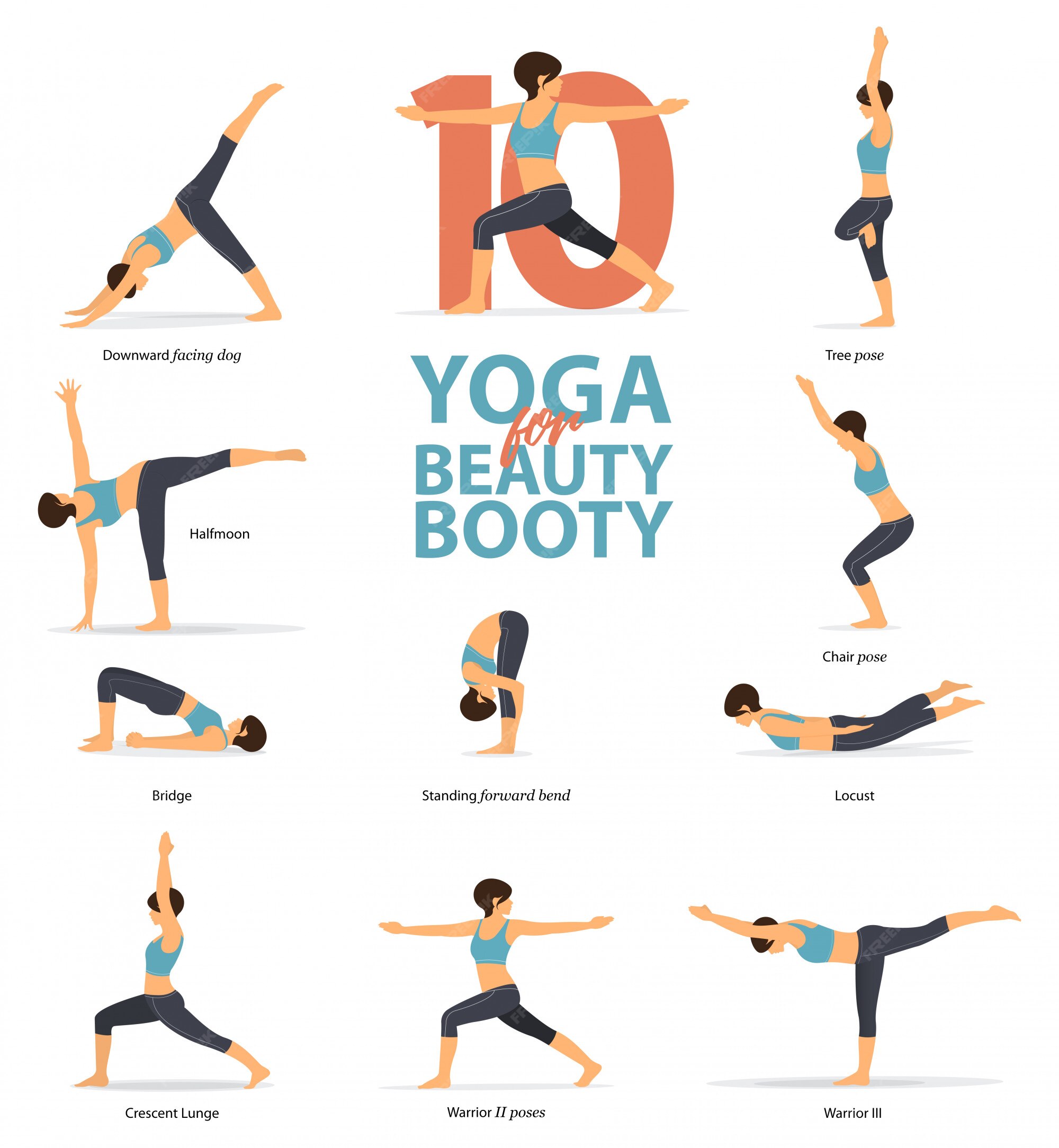 Yoga Poses 画像 無料のベクター ストックフォト Psd