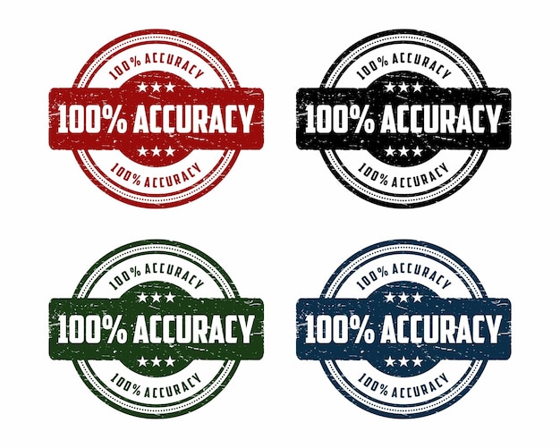 100 accuracy sign or stamp on white background vector illustration