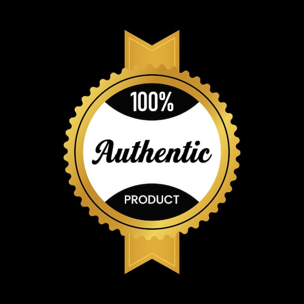 100 Authentic product label icon