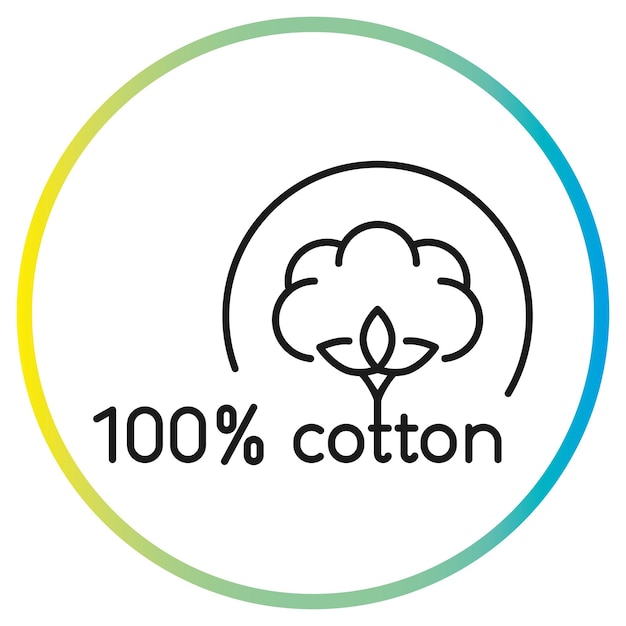 100 cotton icon