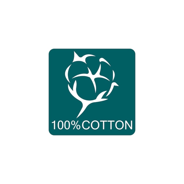 100 cotton iconNatural organic cotton pure cotton vector labelslogo vector illustration