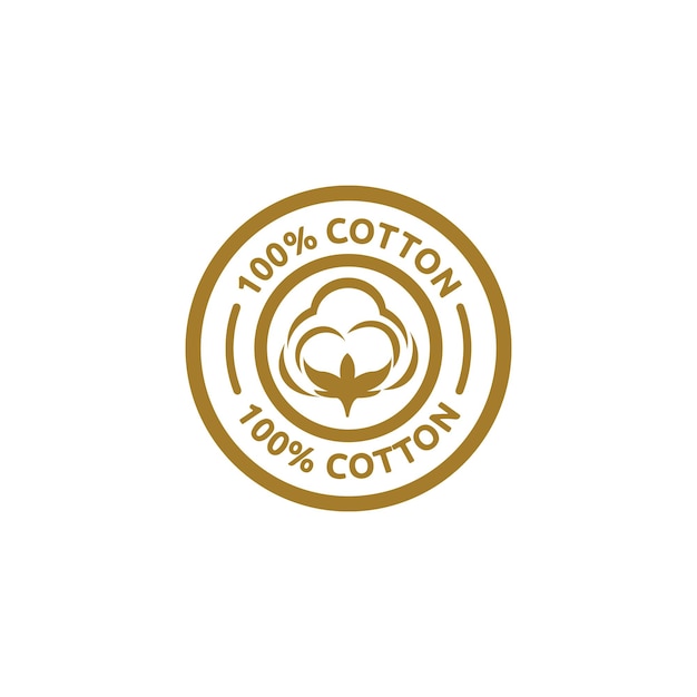 100 cotton iconNatural organic cotton pure cotton vector labelslogo vector illustration