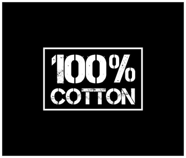 100 cotton stamp vector 100 cotton