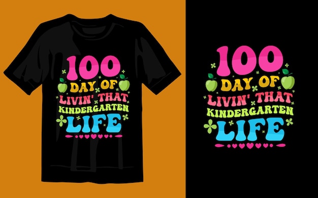 100 dag van school t-shirt design print aardig geschenk,