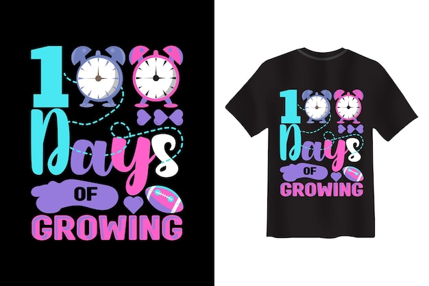 100 dagen groeiend T-shirtontwerp