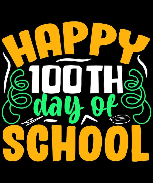 Vector 100 dagen school t-shirt ontwerpen