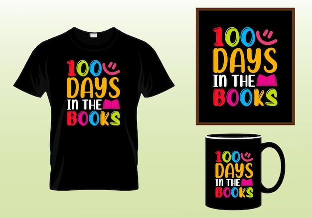 100 dagen school vector t-shirt design