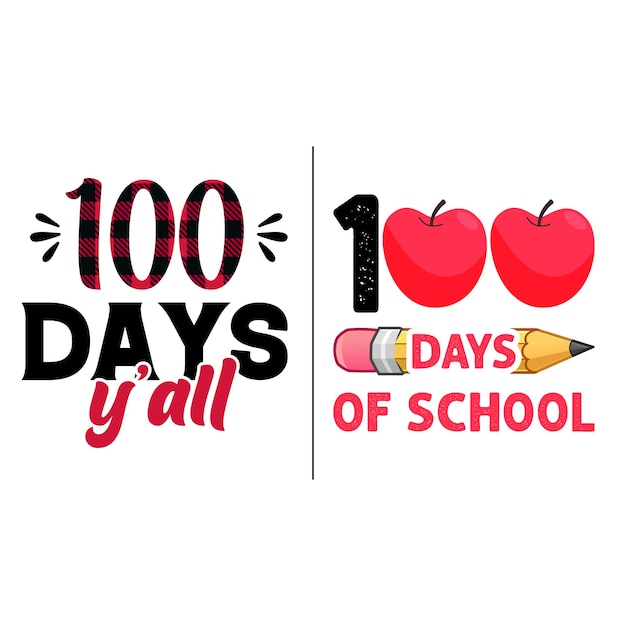 100 dagen schoolconceptontwerp