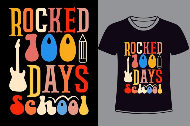 Vector 100 dagen van het ontwerpen van school t-shirts