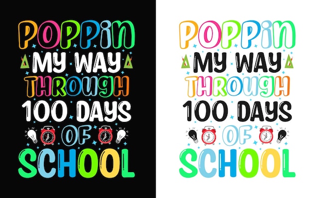 Vector 100 dagen van school t-shirt, honderd dagen t-shirt ontwerp, 100 dagen van liefdevolle school, rocking 100 da