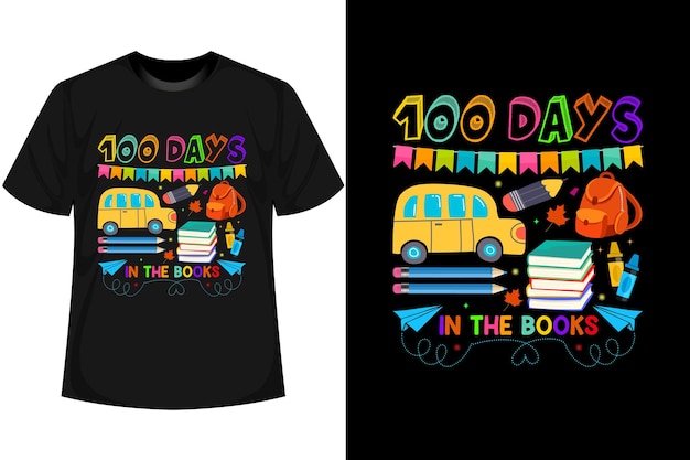 100 giorni nei libri t shirt design