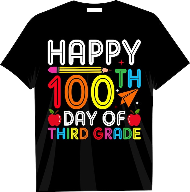 Vector 100 days of school prek tshirt design