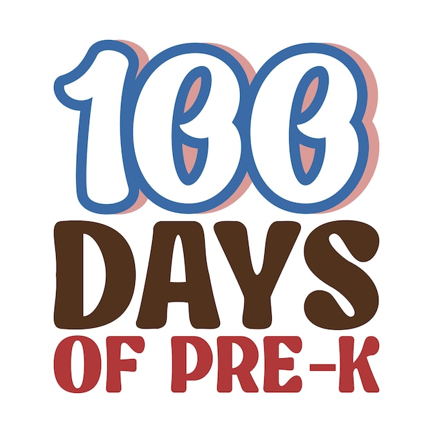 100 days of school svg design file