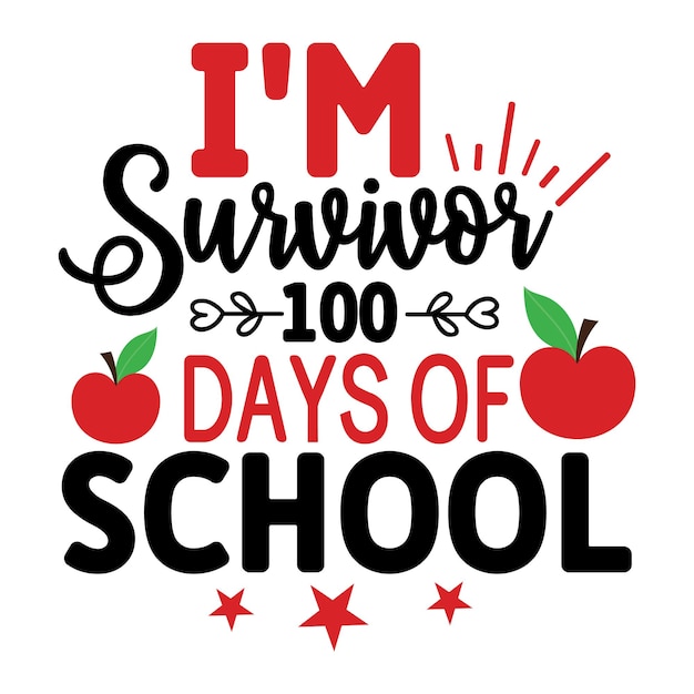 100 Days of School SVG Design