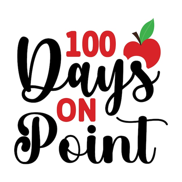 Vector 100 days of school svg design