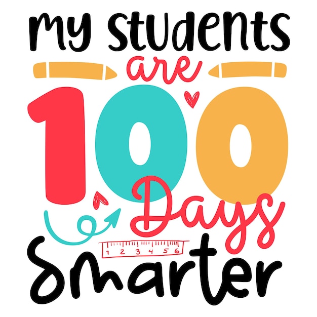 100 days Of School SVG Design