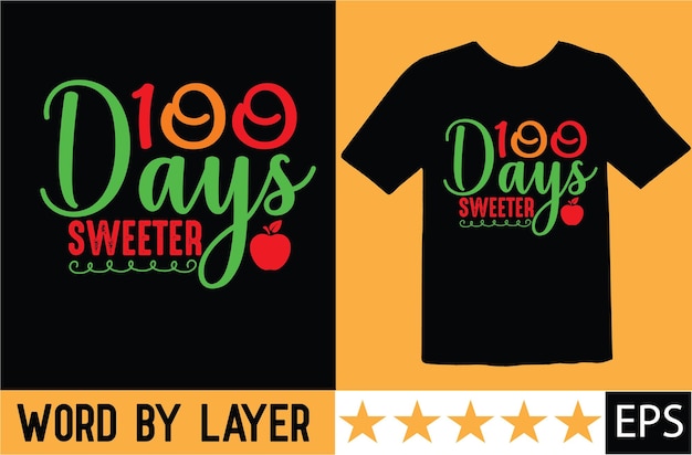 100 days of school svg t shirt design