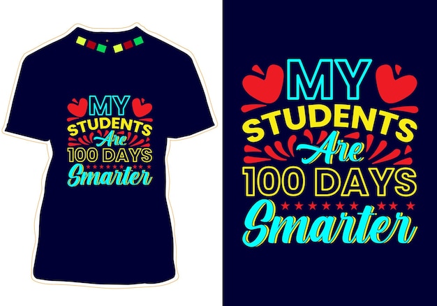 100 days of school t-shirt  design