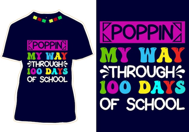 100 days of school t-shirt  design