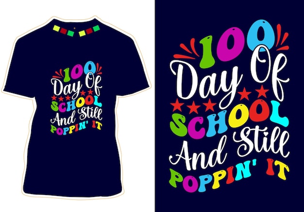 100 days of school t-shirt  design