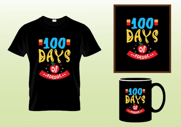 100 days of school t-shirt design