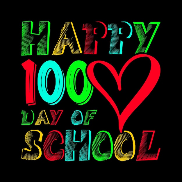 100 days of school tshirt design