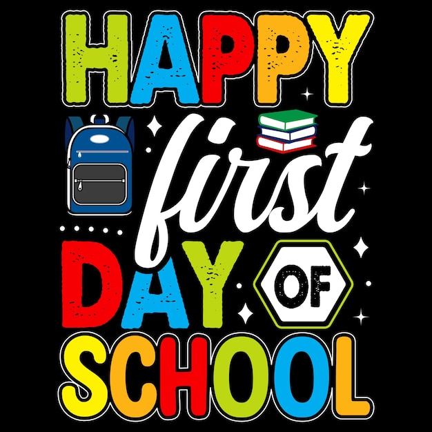 Vector 100 days of school tshirt design