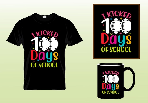 100 days of school vector t-shirt design