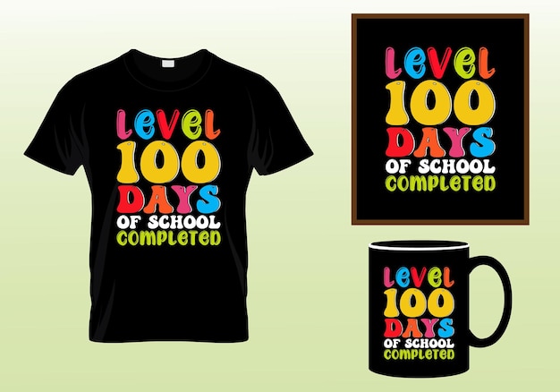 100 days of school vector t-shirt design