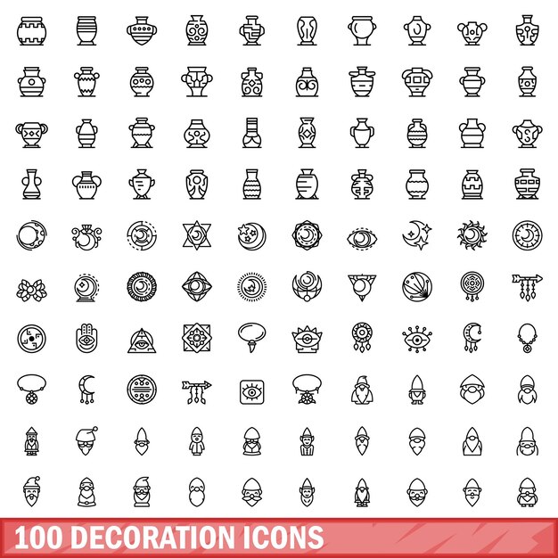 Catalogue icons set. Outline set of catalogue vector icons for web