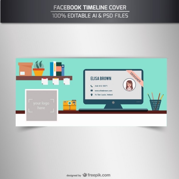 Vector 100% editable facebook timeline cover