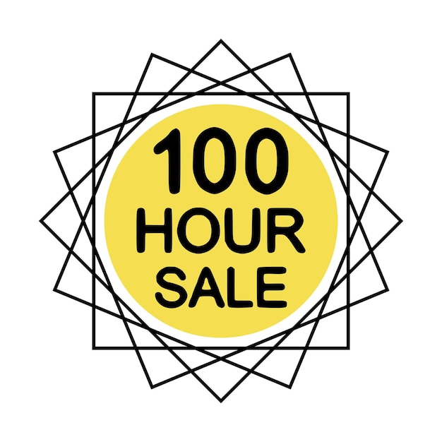 100 hour sale design element stickers