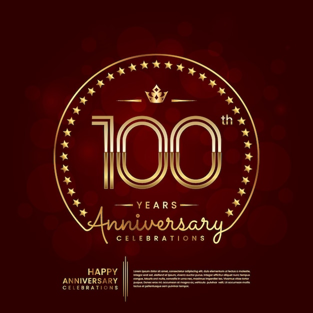 100-jarig jubileumlogo in gouden kleur