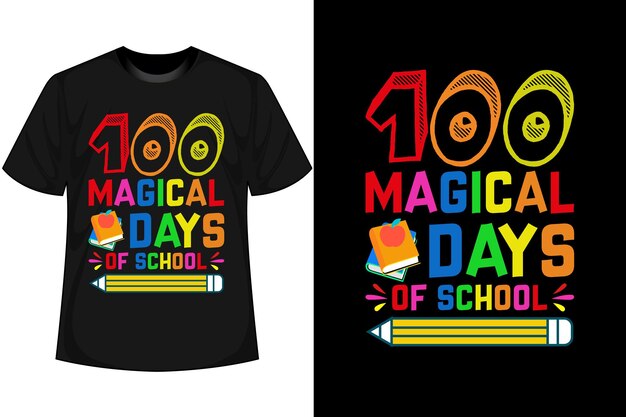 100 MAGISCHE SCHOOLDAGEN 100 dagen school T-shirtontwerp