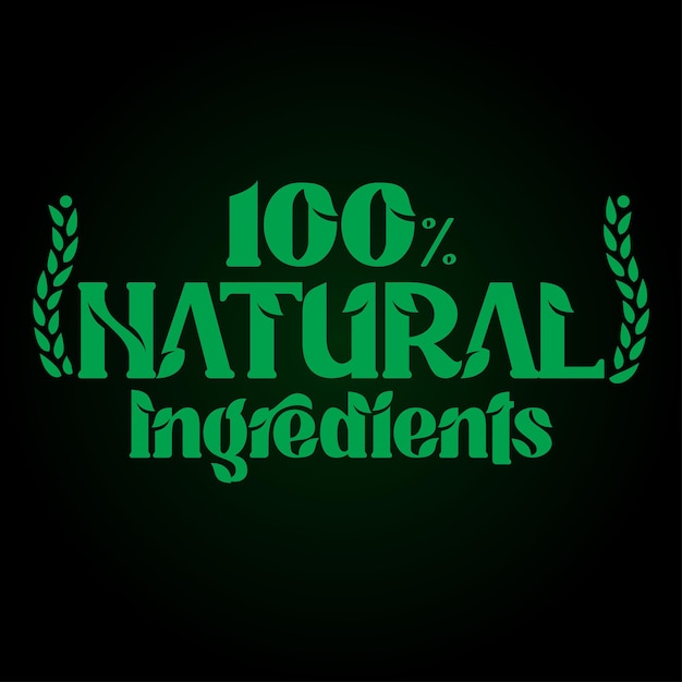 100 Natural Ingredients design