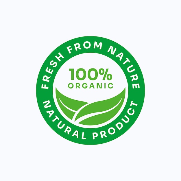 100 natural organic product label design template