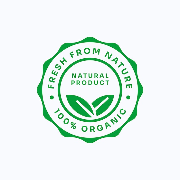 100 natural organic product label design template