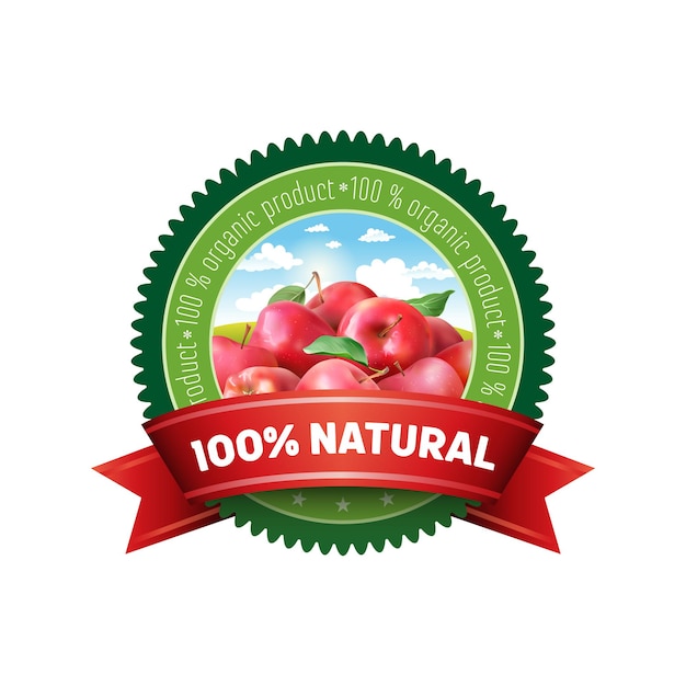 100 natural red apples